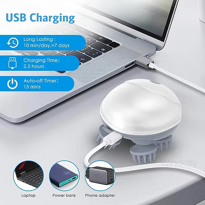 Masajeador eléctrico para el cuero cabelludo