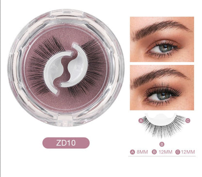 Self-applying and reusable eyelashes