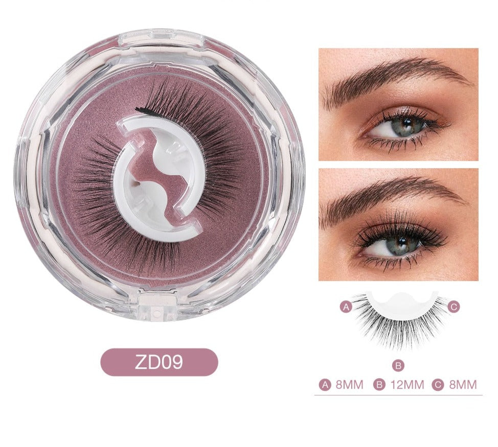 Self-applying and reusable eyelashes