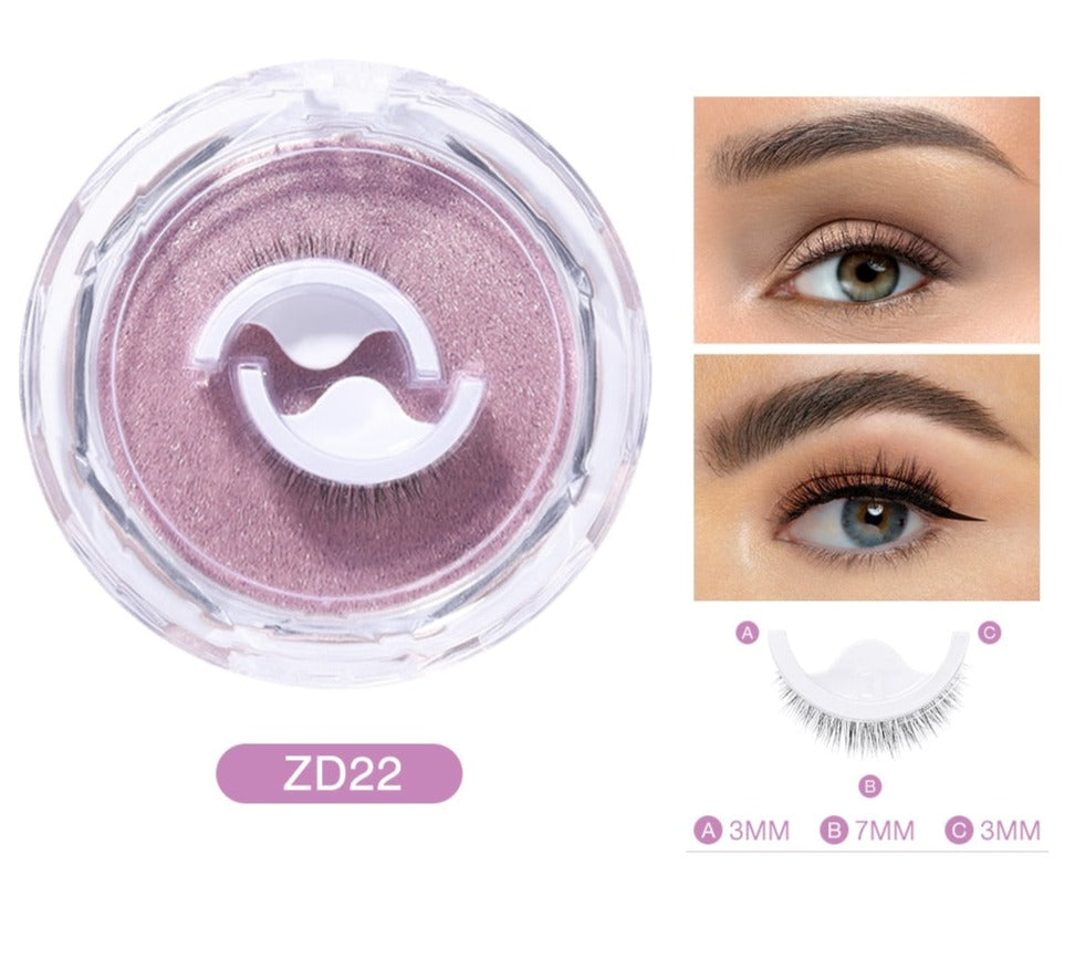 Self-applying and reusable eyelashes