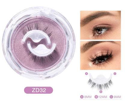 Self-applying and reusable eyelashes