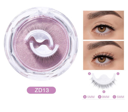 Self-applying and reusable eyelashes