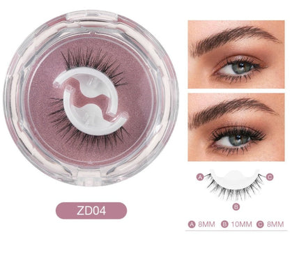 Self-applying and reusable eyelashes