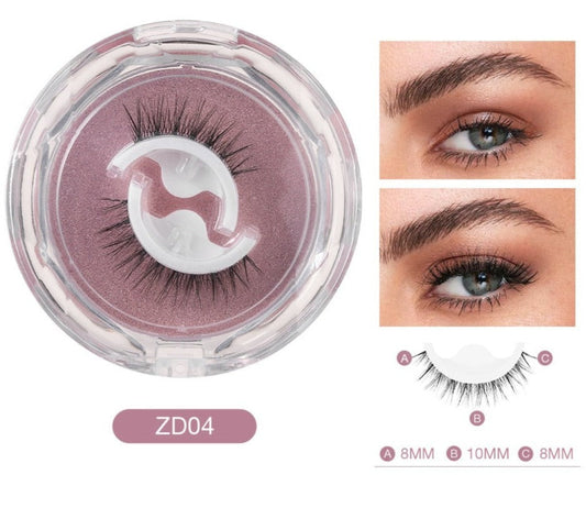 Self-applying and reusable eyelashes