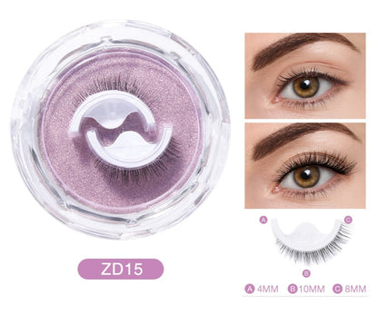 Self-applying and reusable eyelashes